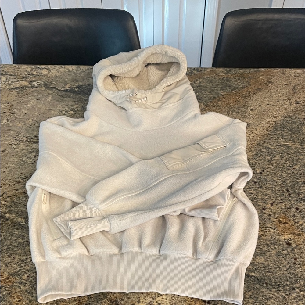 ALO Yoga Cream Cowl Neck Sweater